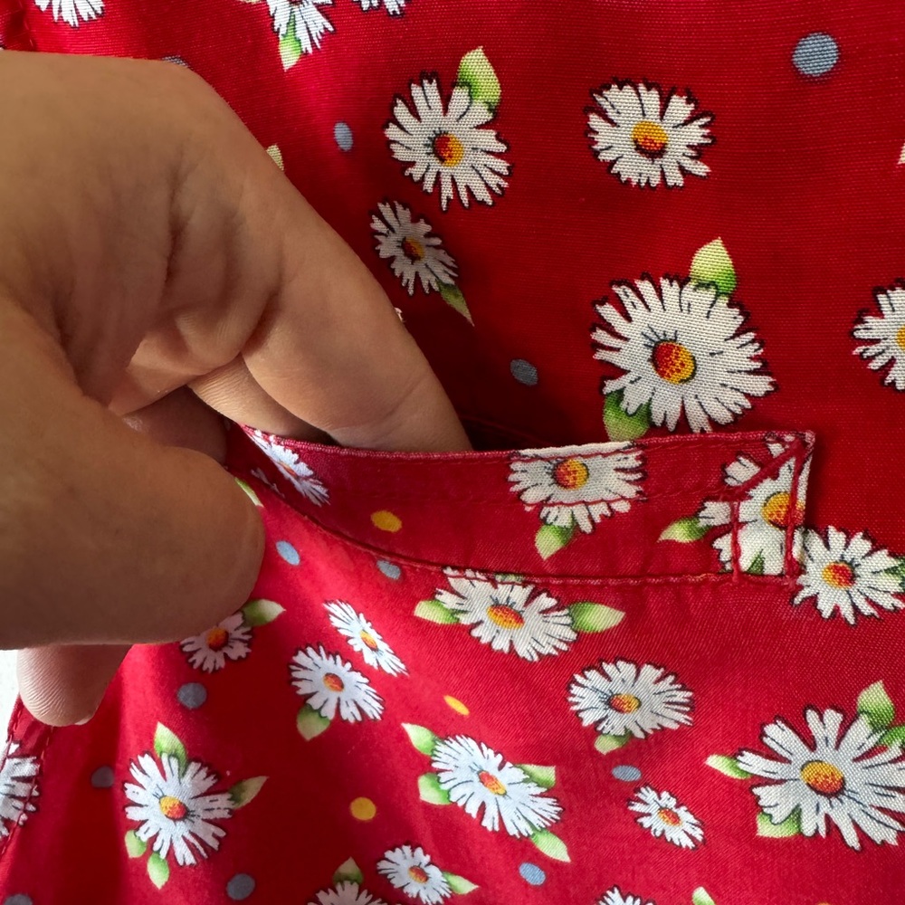 Vintage 90s Red Floral Vest - Picture 6 of 8